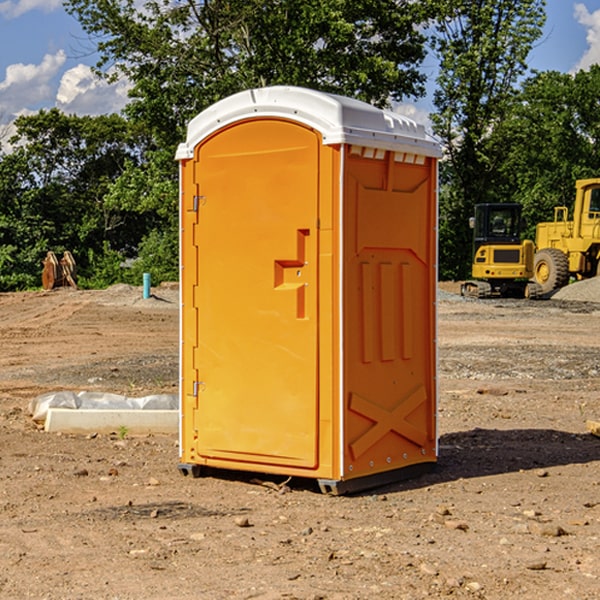 how often are the portable restrooms cleaned and serviced during a rental period in Runge Texas